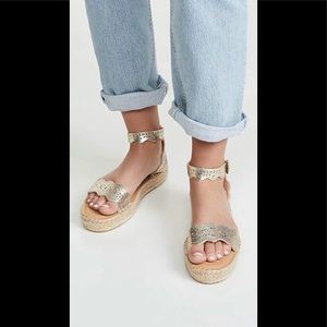 Soludos Cadiz Gold Sandal, size 8